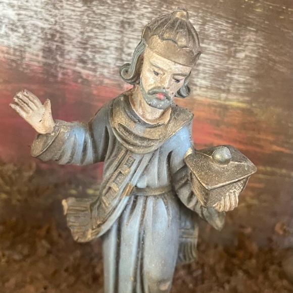 Vintage Italian Nativity Scene Set 10 Figurines Mid-Century - Picture 6 of 15